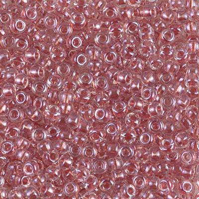 rose gold seed beads Miyuki 8 Round Seed Bead, 8-2601, Sparkling Antique Rose Lined Crystal