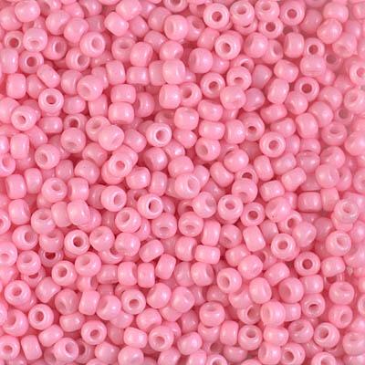 Toho CUBE Seed Beads 4mm MARBLED OPAQUE WHITE PINK