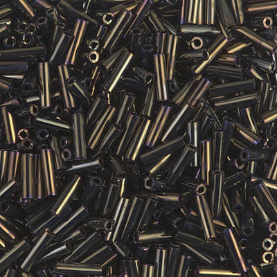 Miyuki 6mm Bugle Beads, Metallic Brown Iris, BGL2-0458, 17 grams