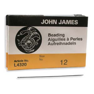 English Beading Needles #12, 25 pack