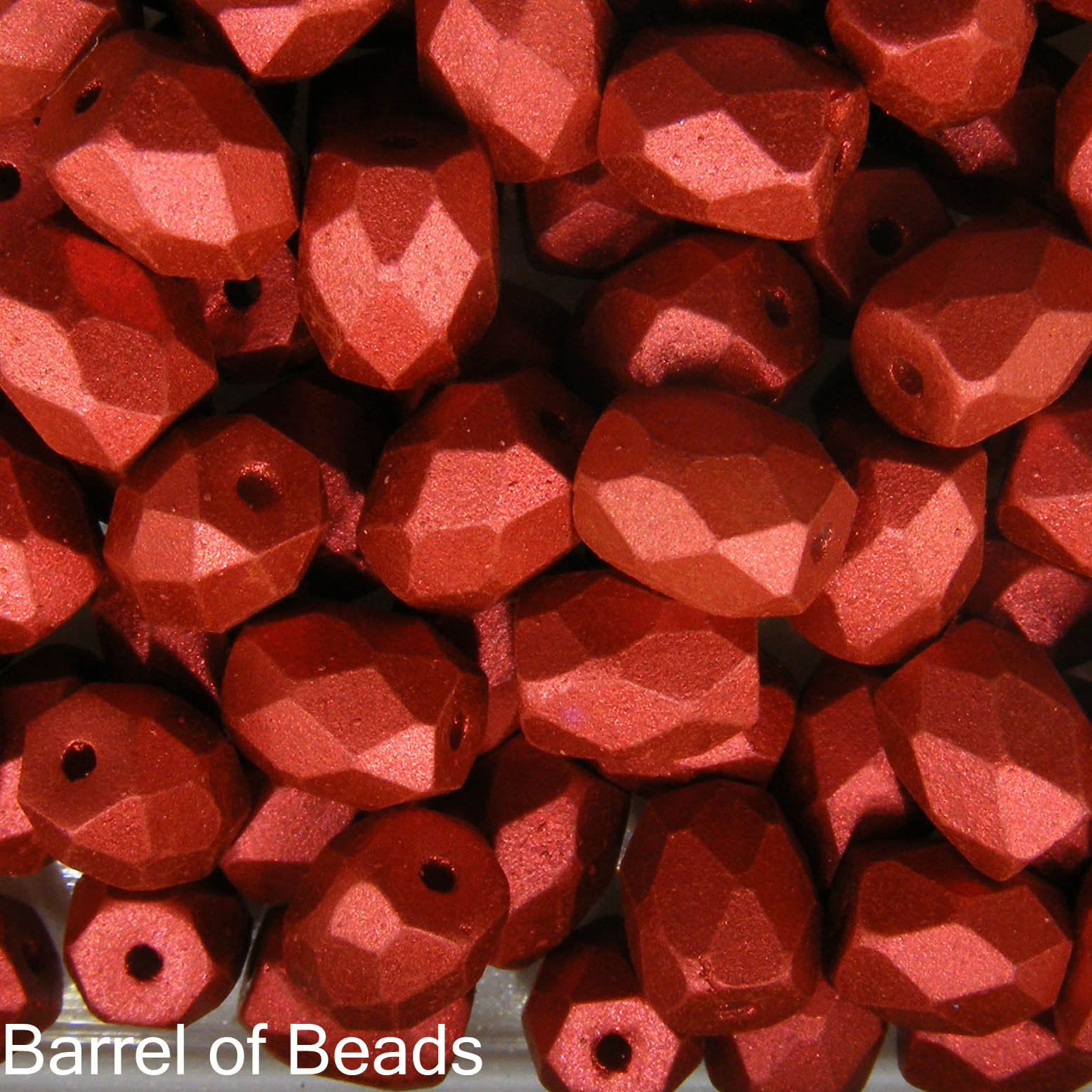 Baros Par Puca®, Czech glass bead, Red Metallic Matte, 10 grams