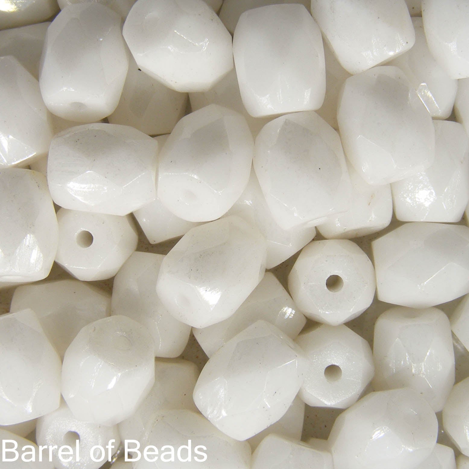 Baros Par Puca®, Czech glass bead, Opaque White Ceramic Look, 10 grams