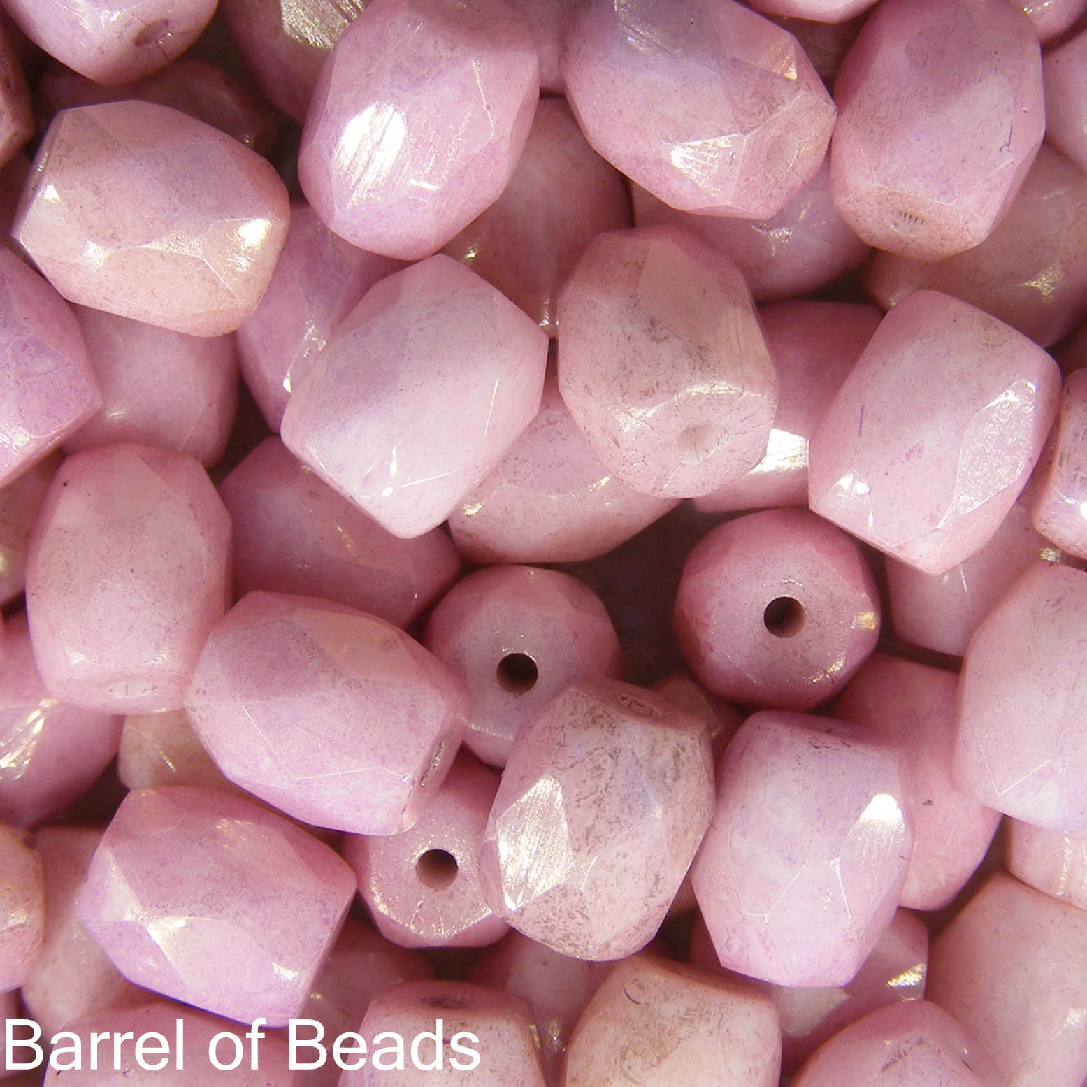 Baros Par Puca®, Czech glass bead, Opaque Lt Rose Ceramic Look, 10 grams