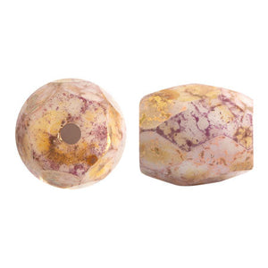 Baros Par Puca®, Czech glass bead, Opaque Mix Rose/Gold Ceramic Look, 10 grams