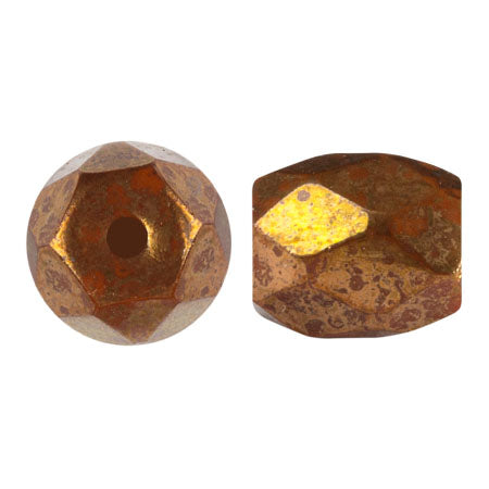 Baros Par Puca® Czech glass bead, Frost Caramel Bronze, 10 grams