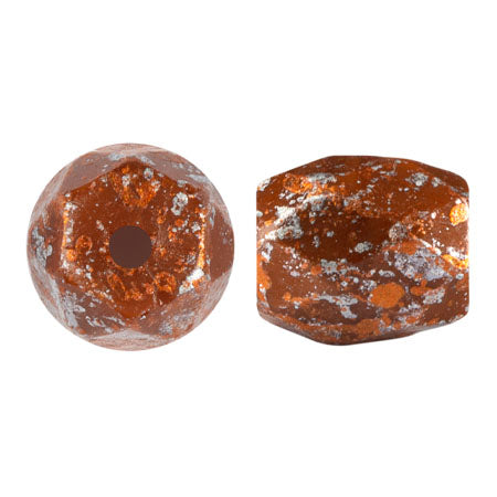 Baros Par Puca® Czech glass bead, Frost Caramel Tweedy, 10 grams
