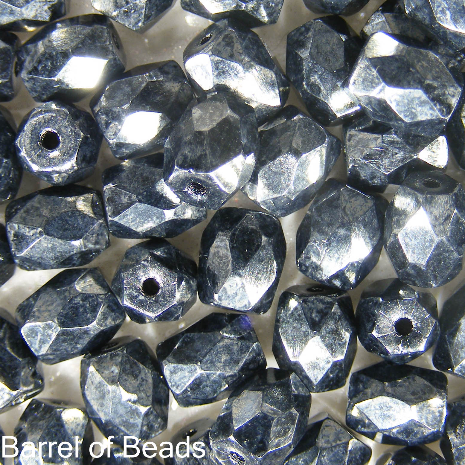 Baros Par Puca®, Czech glass bead, Jet Hematite, 10 grams