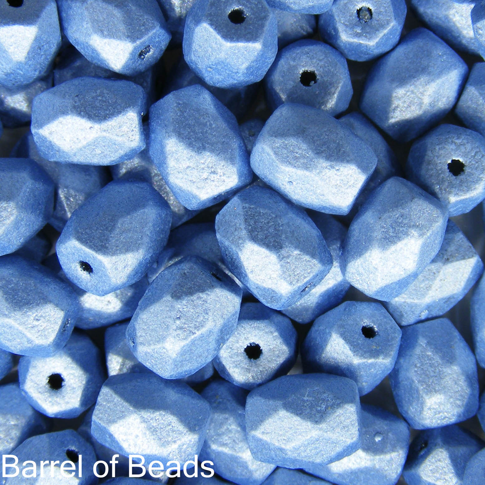 Baros Par Puca®, Czech glass bead, Metallic Matte Light Blue, 10 grams