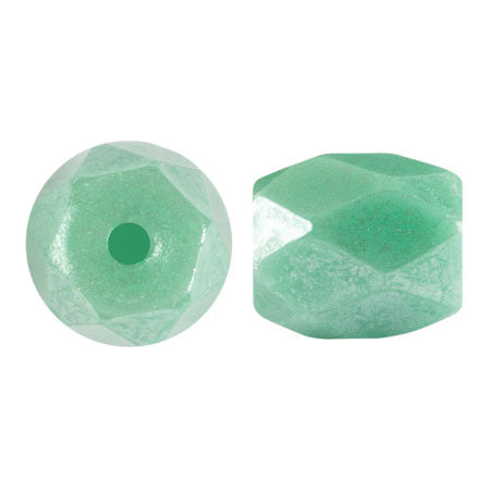 Baros Par Puca® Czech glass bead, Frost Jade Luster, 10 grams