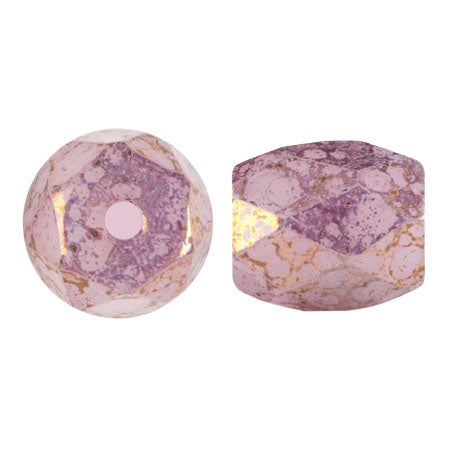 Baros Par Puca® Czech glass bead, Frost Sweet Pink Bronze, 10 grams