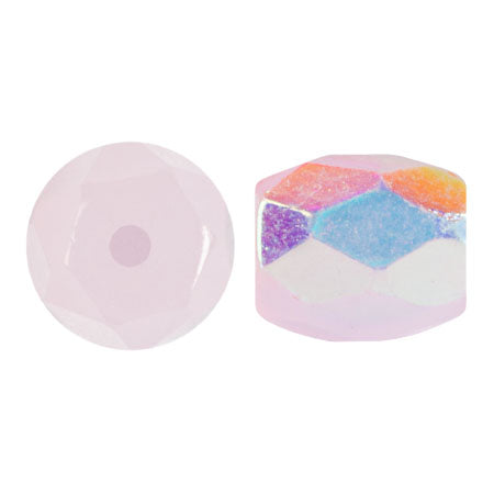 Baros Par Puca® Czech glass bead, Frost Sweet Pink AB, 10 grams