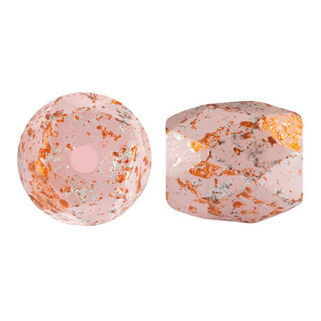 Baros Par Puca® Czech glass bead, Frost Sweet Pink Tweedy, 10 grams