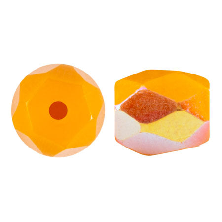 Baros Par Puca® Czech glass bead, Frost Tangerine AB, 10 grams