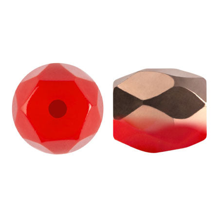 Baros Par Puca® Czech glass bead, Frost Cherry Capri Gold, 10 grams