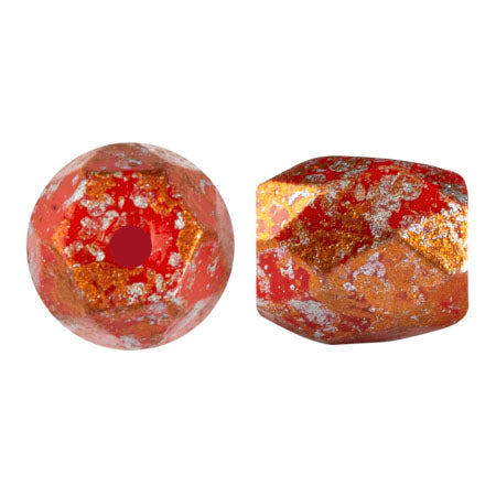 Baros Par Puca® Czech glass bead, Frost Cherry Tweedy, 10 grams