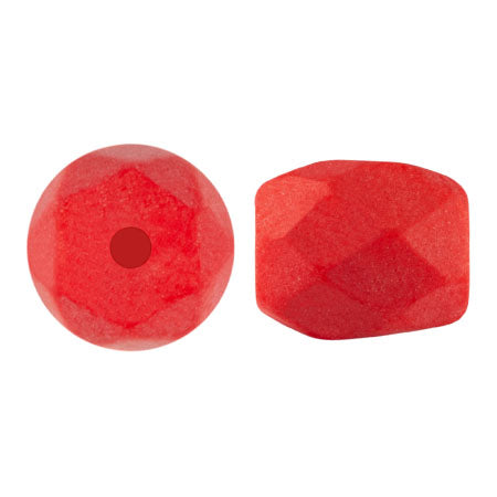 Baros Par Puca® Czech glass bead, Frost Cherry Matte, 10 grams