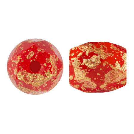 Baros Par Puca® Czech glass bead, Frost Cherry Splash, 10 grams