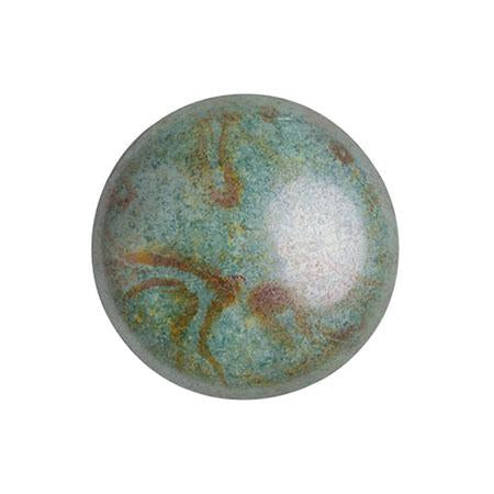 Cabochans Par Puca®, CAB18-0300-65431, Opaque Mix Blue/Green Ceramic Look