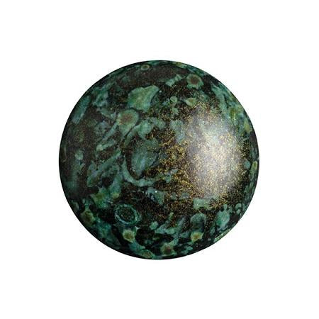 Cabochans Par Puca®, CAB18-2398-65326, Metallic Matte Green Spotted