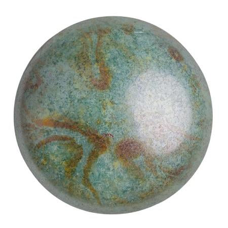 Cabochans Par Puca®, CAB25-0300-65431, Opaque Mix Blue/Green Ceramic Look