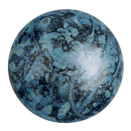 Cabochans Par Puca®, CAB25-2398-65325, Metallic Matte Blue Spotted
