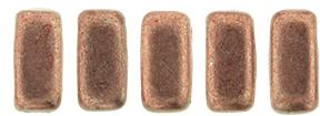 Czechmate 3mm X 6mm Brick Glass Czech Two Hole Bead, Saturated Metallic Butterum