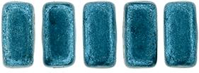 Czechmate 3mm X 6mm Brick Glass Czech Two Hole Bead, Saturated Metallic Shaded Spruce