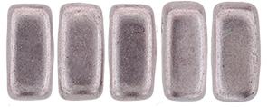 Czechmate 3mm X 6mm Brick Glass Czech Two Hole Bead, Saturated Metallic Almost Mauve