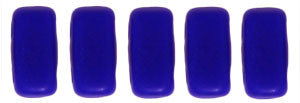 Czechmate 2mm X 6mm Brick Glass Czech Two Hole Bead, Indigo - Barrel of Beads