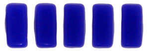 Czechmate 2mm X 6mm Brick Glass Czech Two Hole Bead, Matte Indigo - Barrel of Beads