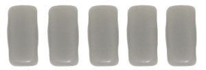 Czechmate 2mm X 6mm Brick Glass Czech Two Hole Bead, Matte Ash Grey - Barrel of Beads