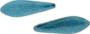 Czechmate 16mm X 5mm X 3mm Dagger Glass Czech Two Hole Bead, ColorTrends Saturated Met Shaded Spruce