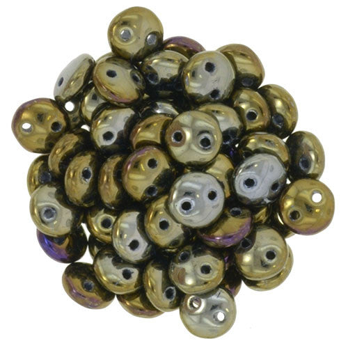 Iris Brown Czech 2-Hole Brick bead