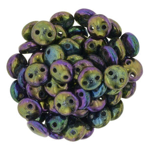Iris Purple Czech 2-Hole Brick bead