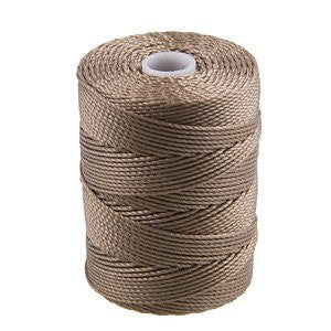 C-LON Bead Cord, Antique Brown - 0.5mm, 92 Yard Spool - Barrel of Beads