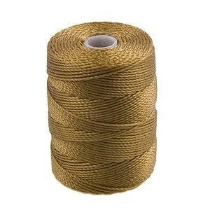 C-LON Bead Cord, Antique Gold - 0.5mm, 92 Yard Spool - Barrel of Beads