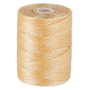 C-LON Bead Cord, Apricot - 0.5mm, 92 Yard Spool - Barrel of Beads