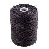 C-LON Bead Cord, Black - 0.5mm, 92 Yard Spool - Barrel of Beads