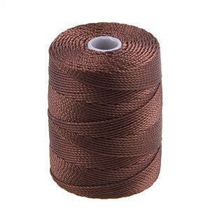 C-LON Bead Cord, Brown - 0.5mm, 92 Yard Spool - Barrel of Beads