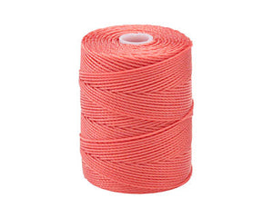 C-LON Bead Cord, Chinese Coral - 0.5mm, 92 Yard Spool - Barrel of Beads