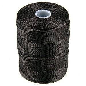 C-LON Bead Cord, Charcoal - 0.5mm, 92 Yard Spool - Barrel of Beads