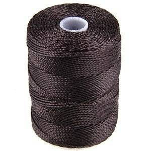 C-LON Bead Cord, Chocolate - 0.5mm, 92 Yard Spool - Barrel of Beads