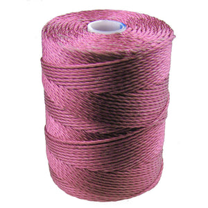 C-LON Bead Cord, Cerise - 0.5mm, 92 Yard Spool - Barrel of Beads