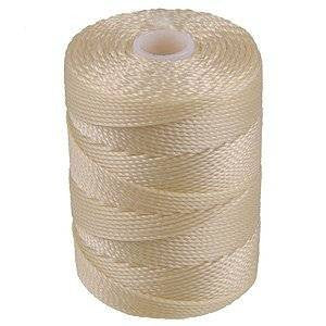 C-LON Bead Cord, Cream - 0.5mm, 92 Yard Spool - Barrel of Beads