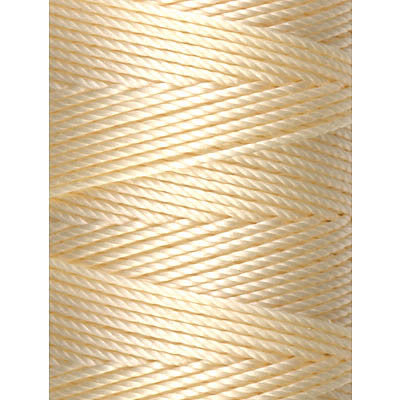 C-LON Bead Cord, Cream - 0.5mm, 92 Yard Spool - Barrel of Beads