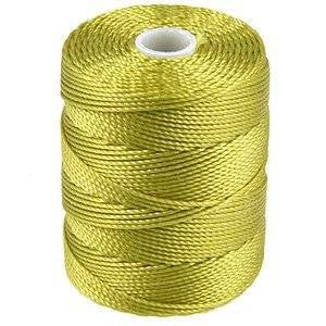 C-LON Bead Cord, Chartreuse - 0.5mm, 92 Yard Spool - Barrel of Beads