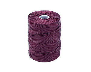 C-LON Bead Cord, Eggplant - 0.5mm, 92 Yard Spool - Barrel of Beads