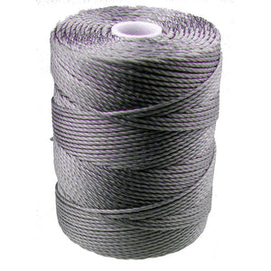 C-LON Bead Cord, Gunmetal - 0.5mm, 92 Yard Spool - Barrel of Beads