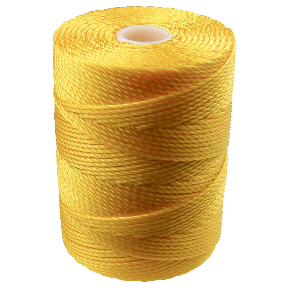 C-LON Bead Cord, Golden Yellow - 0.5mm, 92 Yard Spool - Barrel of Beads