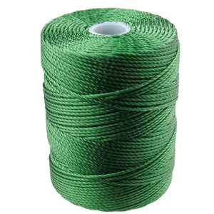 C-LON Bead Cord, Green - 0.5mm, 92 Yard Spool - Barrel of Beads